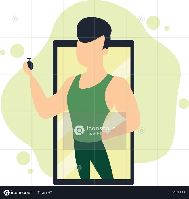 Online fitness coach  Illustration