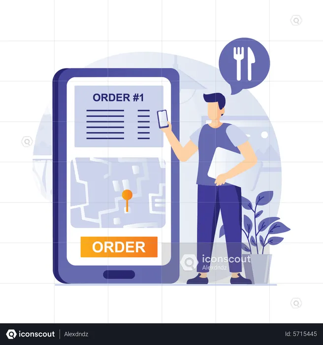 Online food app  Illustration