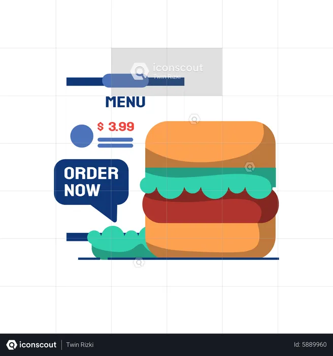 Online food app  Illustration