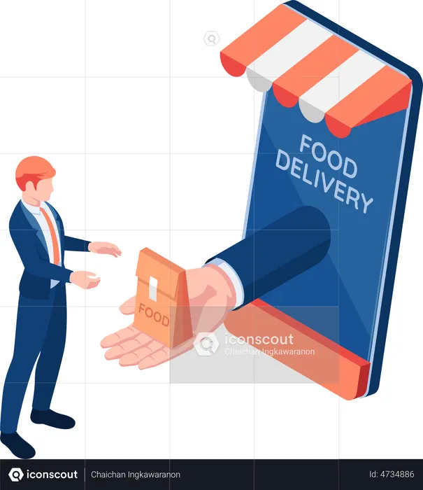 Online Food Delivery  Illustration