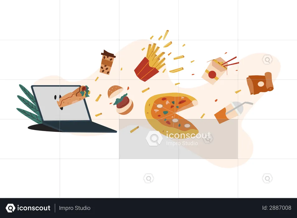 Online Food Delivery  Illustration