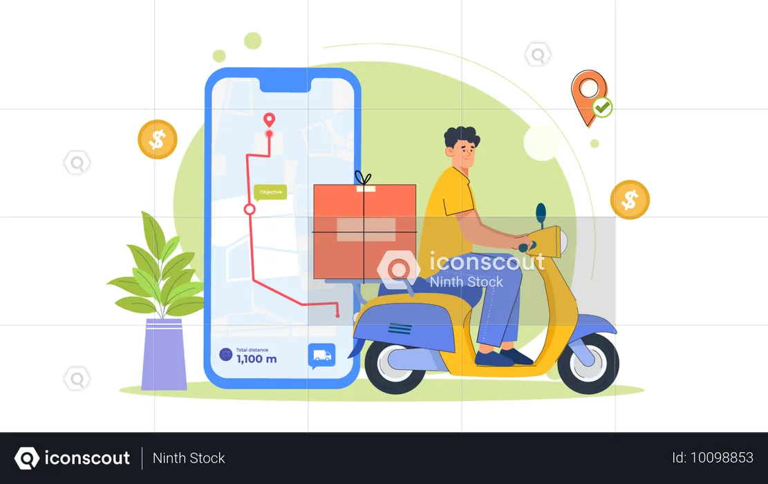 Online food delivery  Illustration