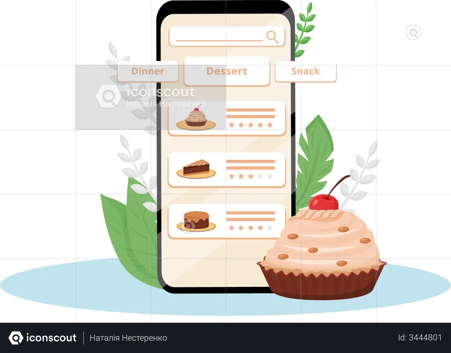 Online food order app  Illustration