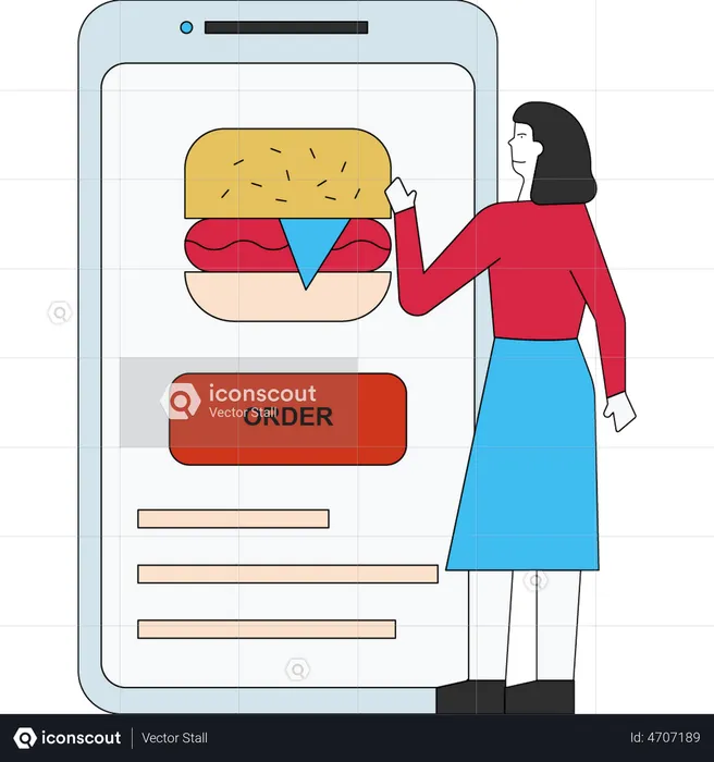Online Food Order App  Illustration
