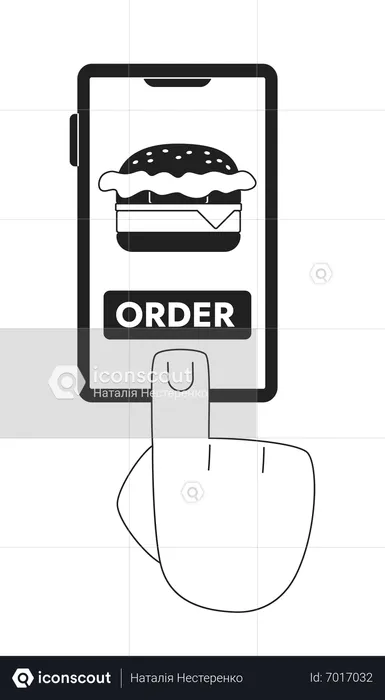 Online food order  Illustration