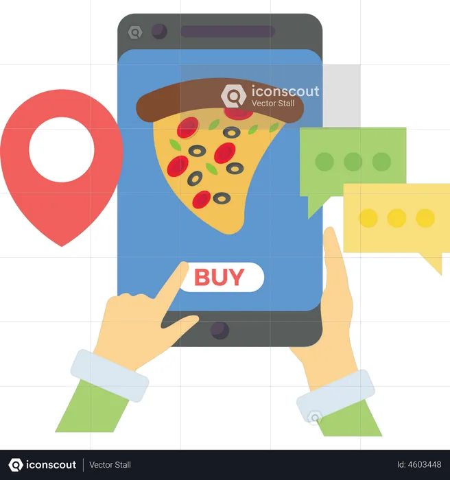 Online food ordering app  Illustration