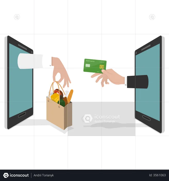 Online food ordering  Illustration