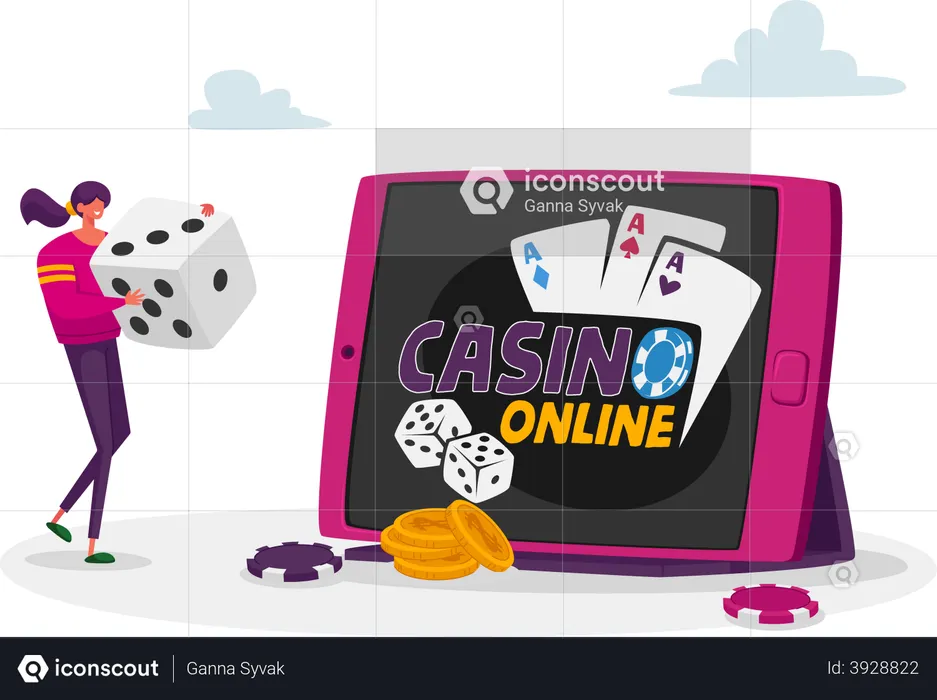 Online gambling  Illustration
