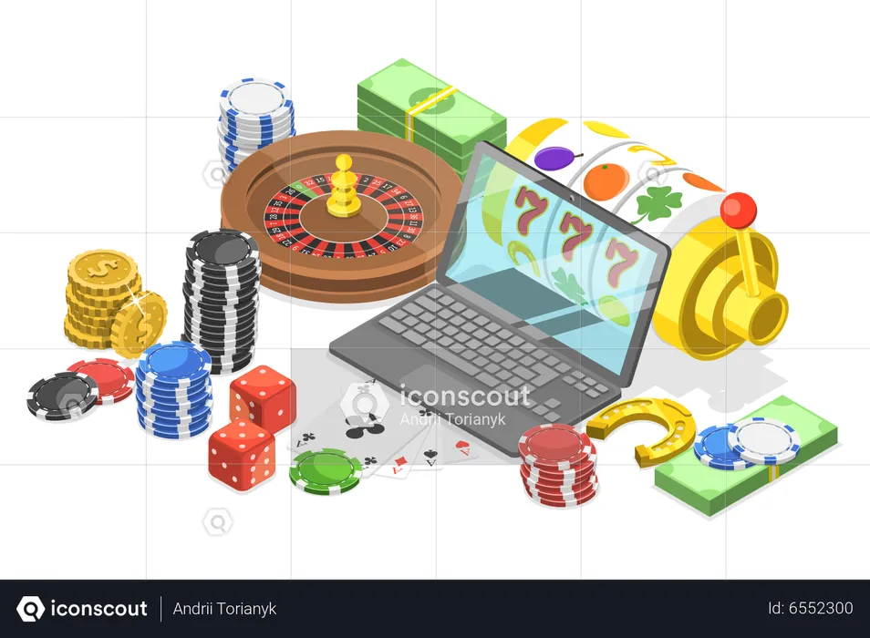 Online Gambling Platform for Live Poker  Illustration