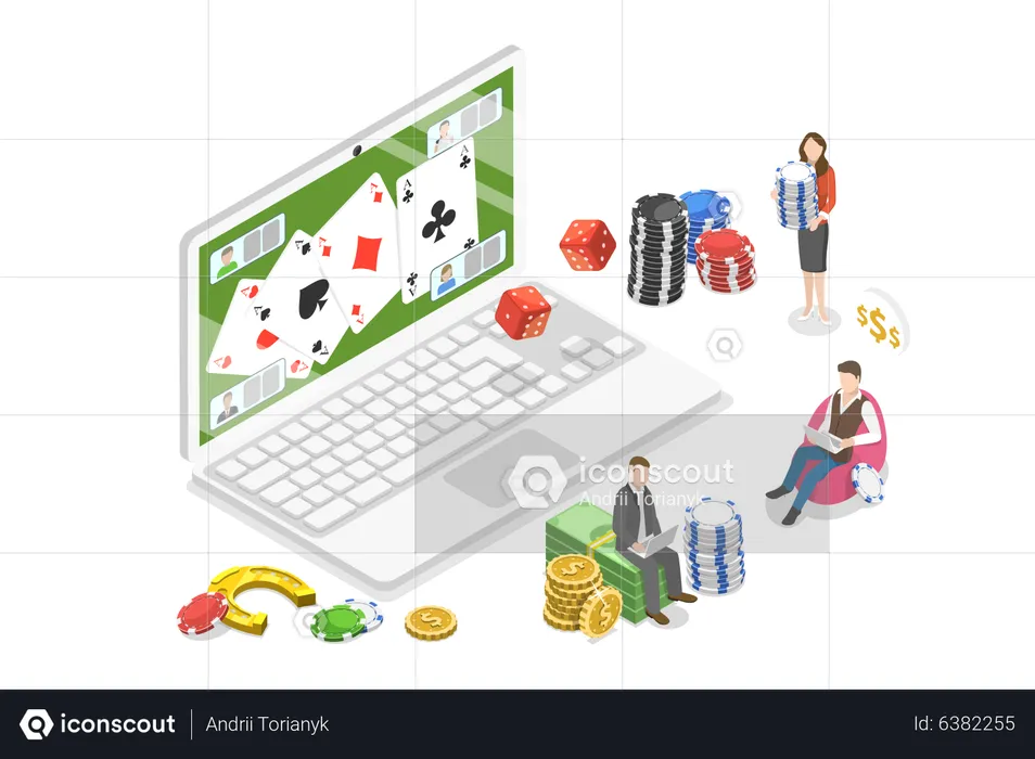 Online Gambling Service  Illustration