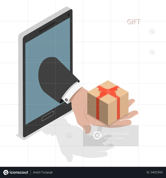 Online Gift delivery  Illustration