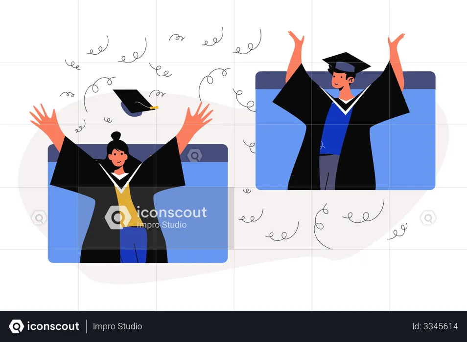 Online Graduation  Illustration