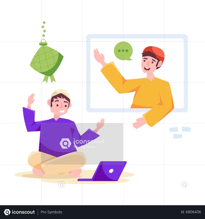 Online Greetings  Illustration