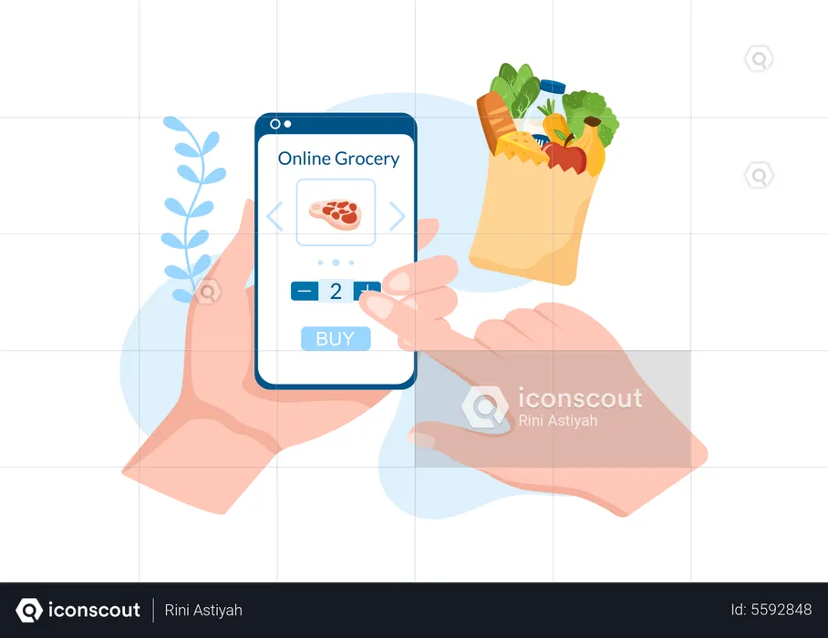 Online Grocery app  Illustration