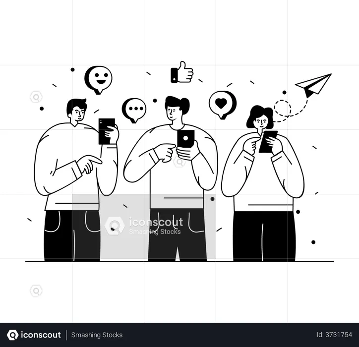 Online-Gruppenchat  Illustration