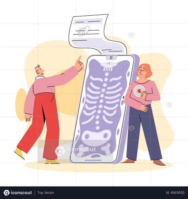 Online Health App  Illustration