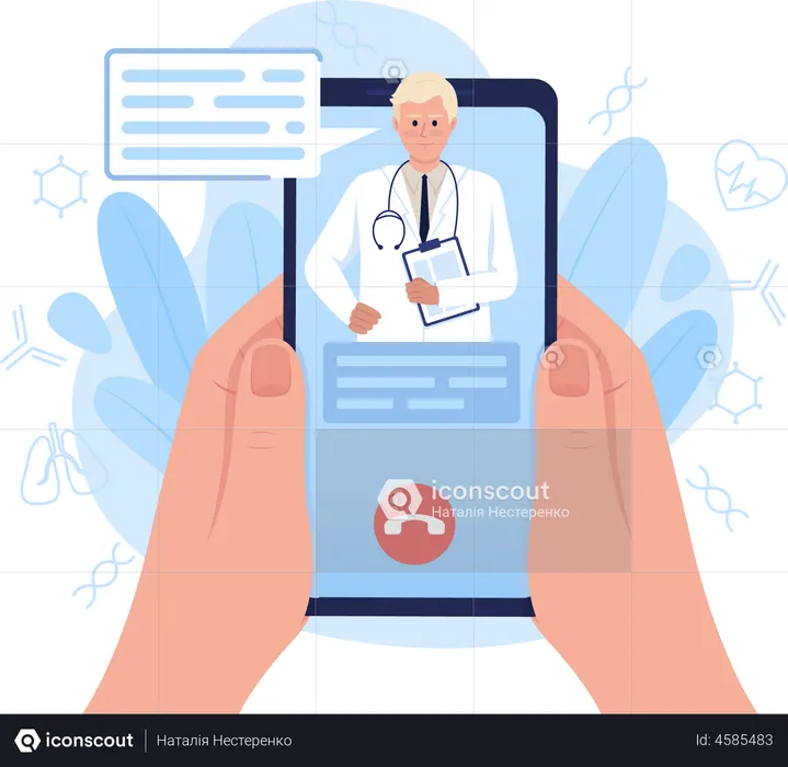 Online health checkup  Illustration