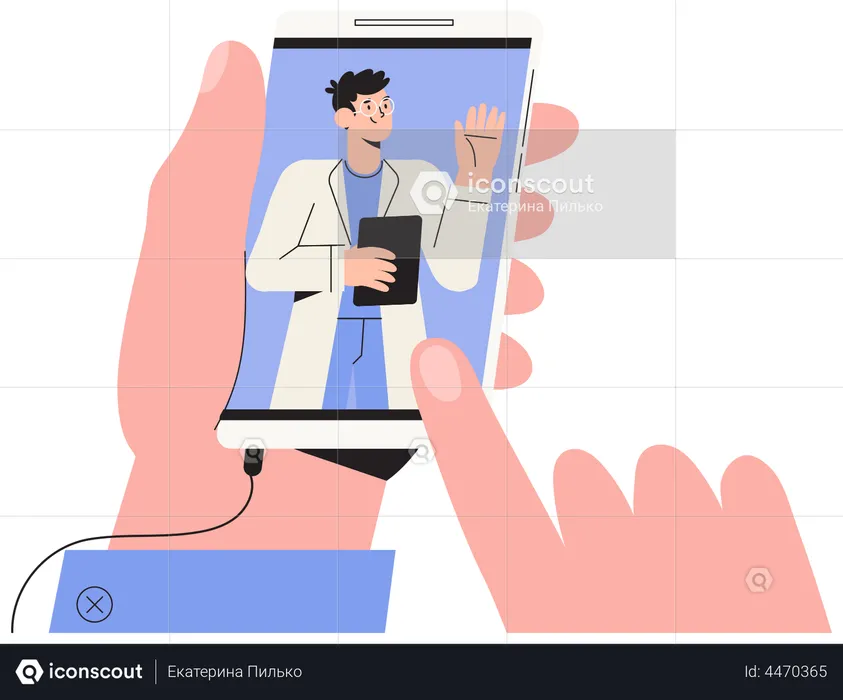 Online Health Checkup  Illustration