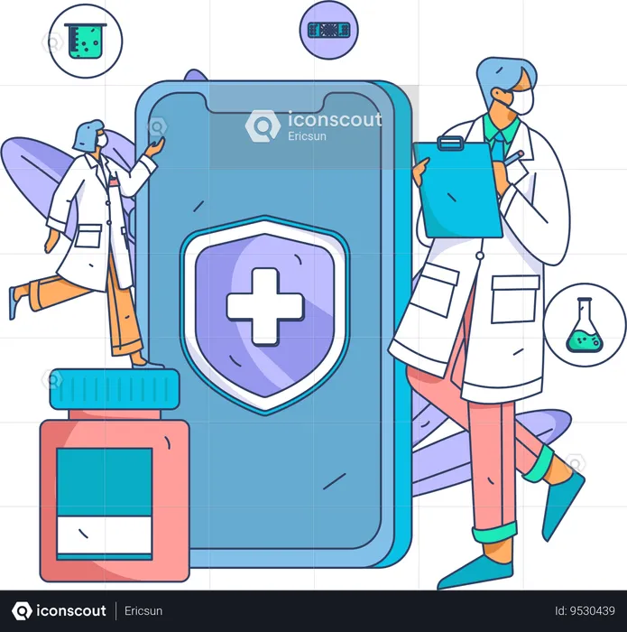 Online Health Management  Illustration