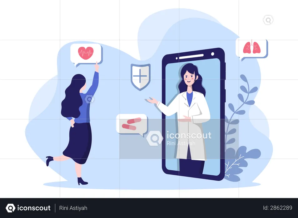 Online Healthcare  Illustration
