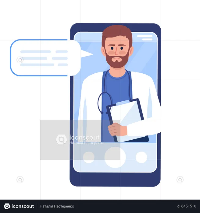 Online healthcare  Illustration