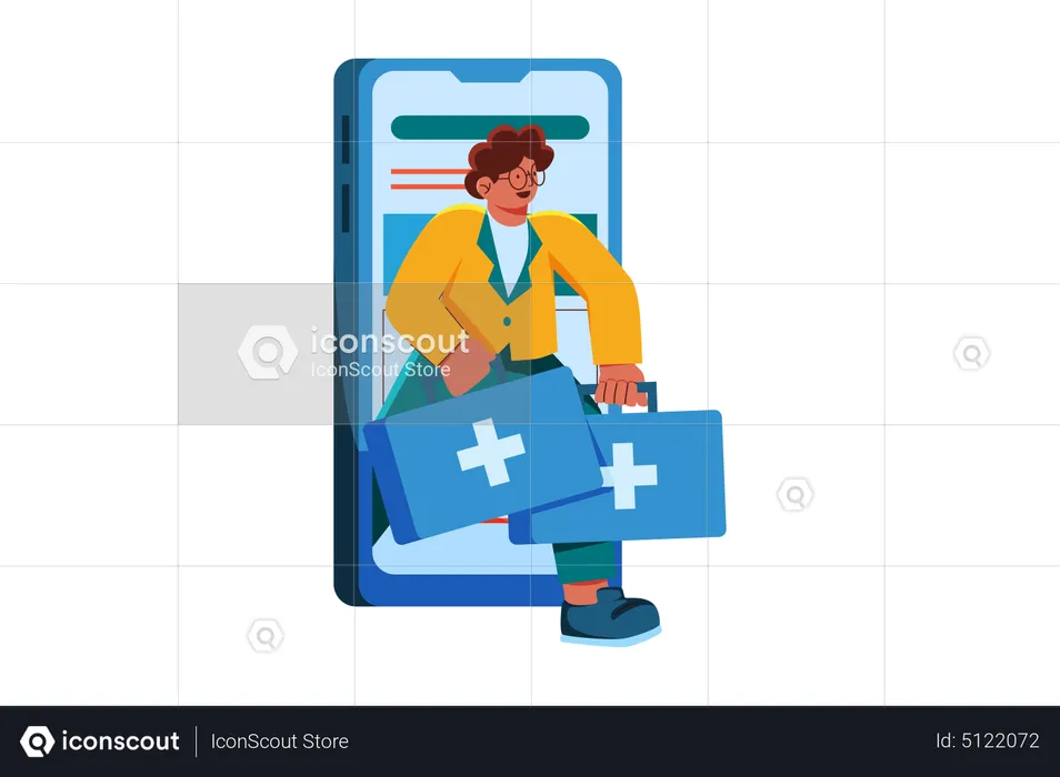 Online healthcare  Illustration