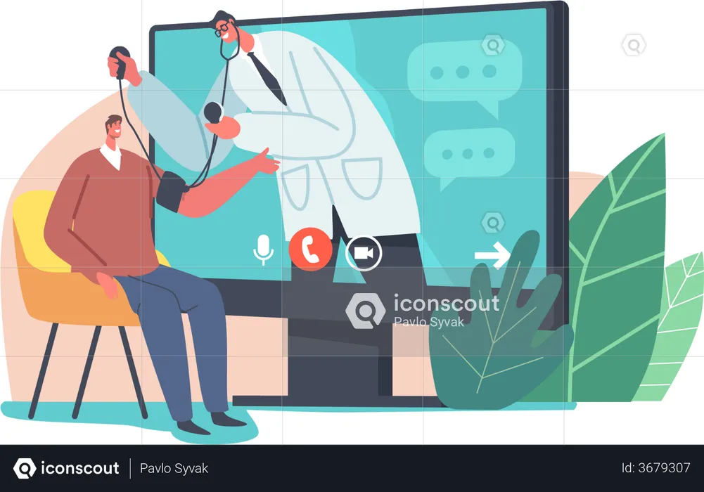 Online Healthcare Service  Illustration