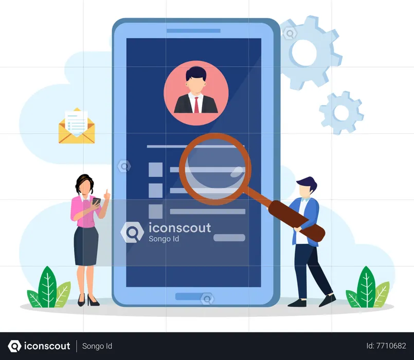 Online Hiring Platform  Illustration