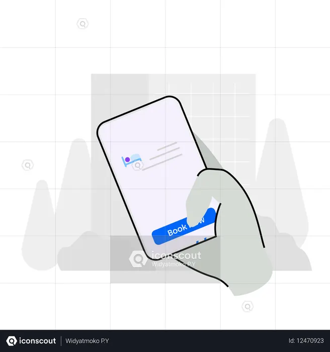 Online hotel booking  Illustration