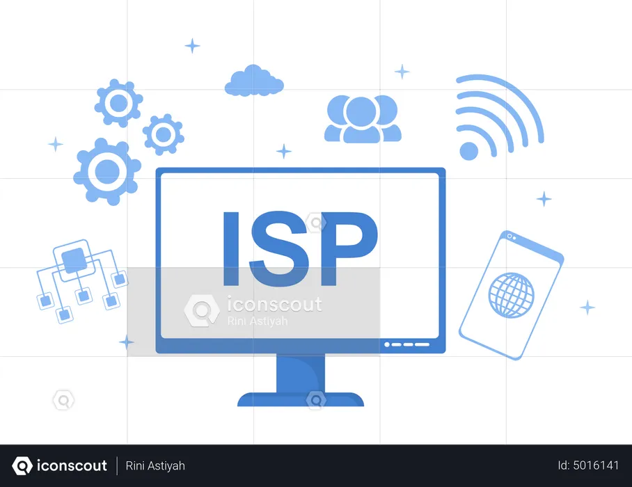 Online information about ISP  Illustration