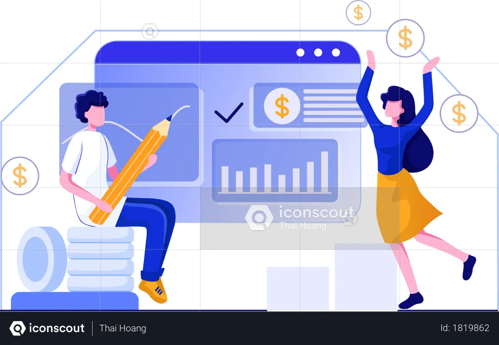 Online-Investition  Illustration