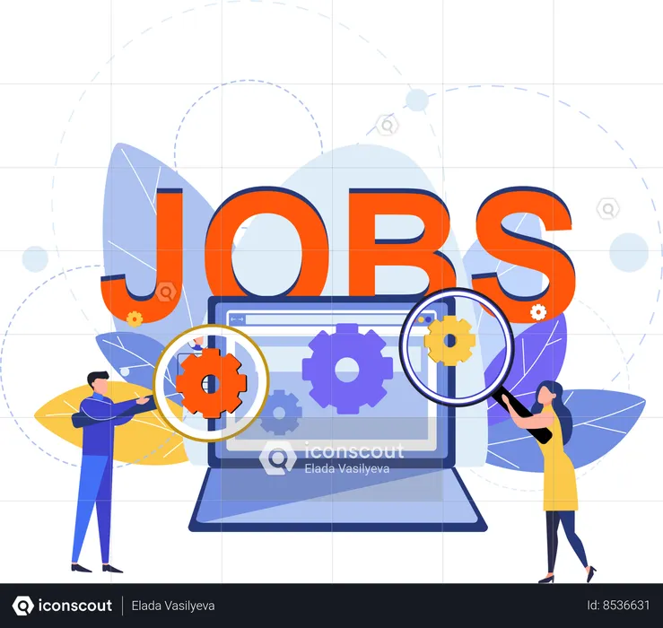 Online job requirement  Illustration