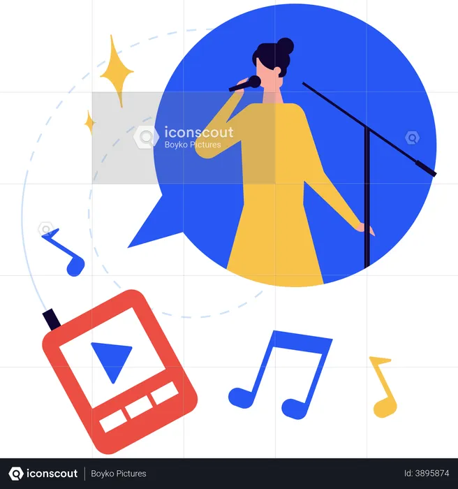 Online-Karaoke-App  Illustration