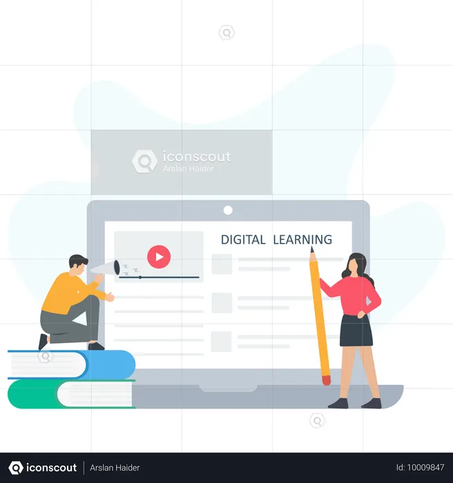 Online-Kurse für internationale Studierende  Illustration