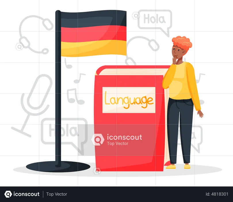 Online learn german language classes  Illustration