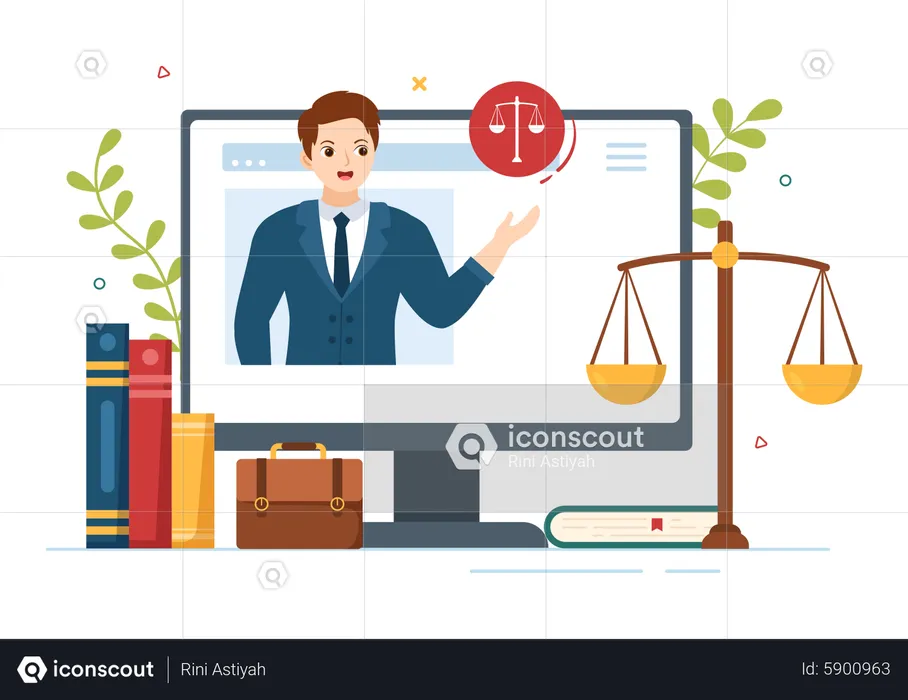 Online legal advisor  Illustration