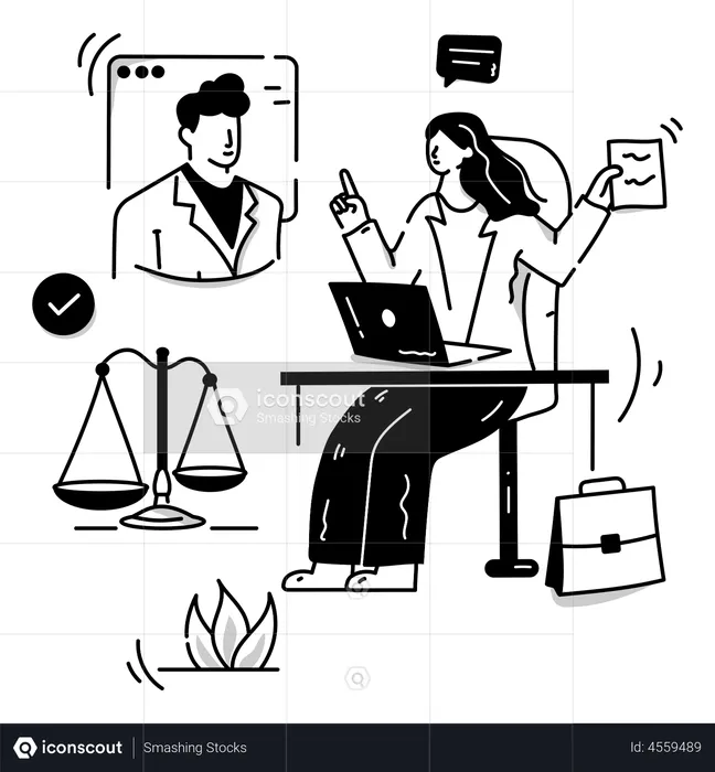 Online Legal Assistance  Illustration