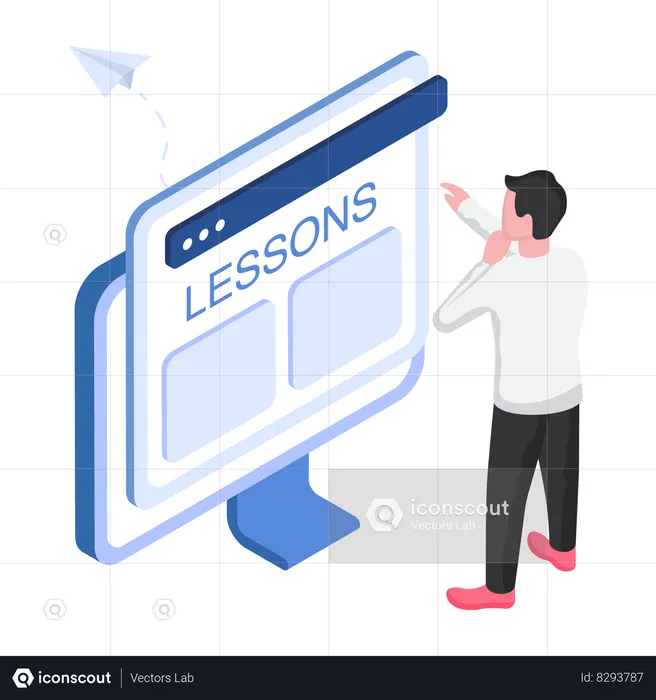 Online Lessons  Illustration