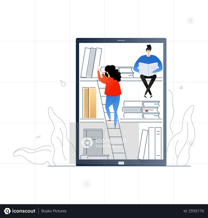 Online library  Illustration