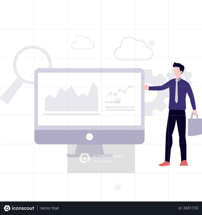 Online market analysis  Illustration