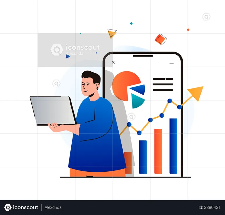 Online market research  Illustration