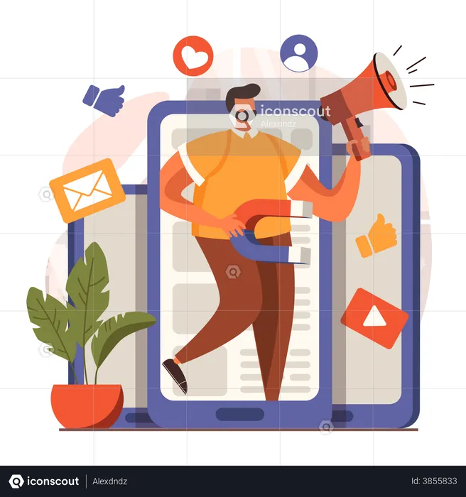 Online Marketing  Illustration