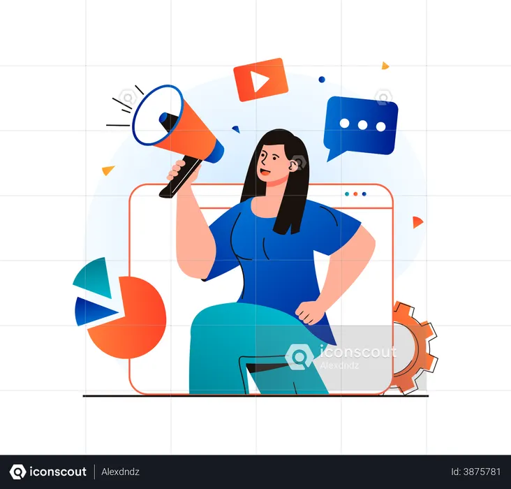 Online Marketing  Illustration