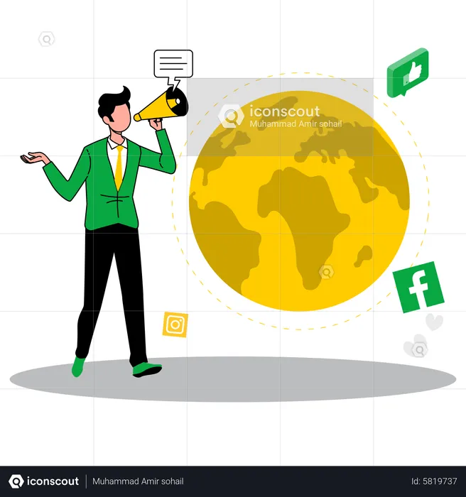 Online marketing  Illustration