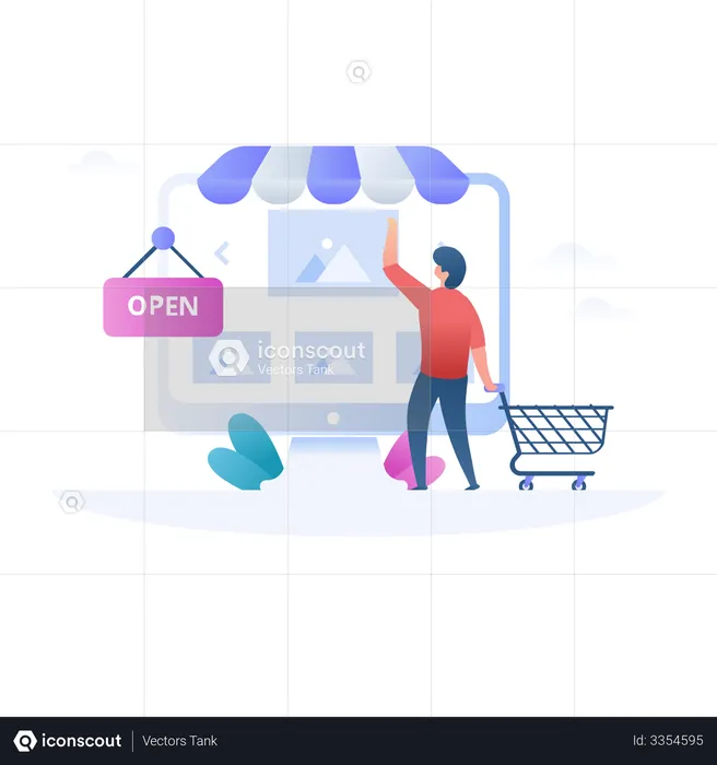 Online Marketplace  Illustration