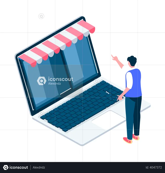 Online marketplace  Illustration