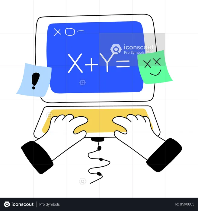 Online Math  Illustration