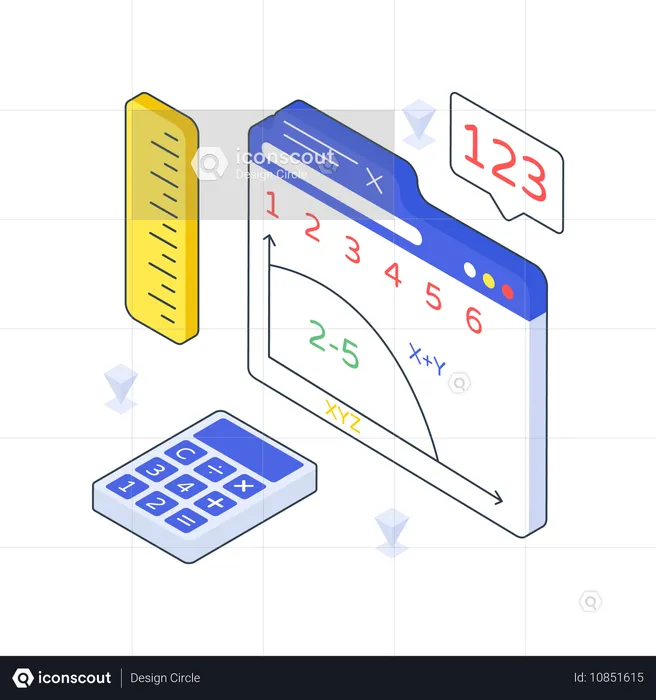 Online Math Class  Illustration