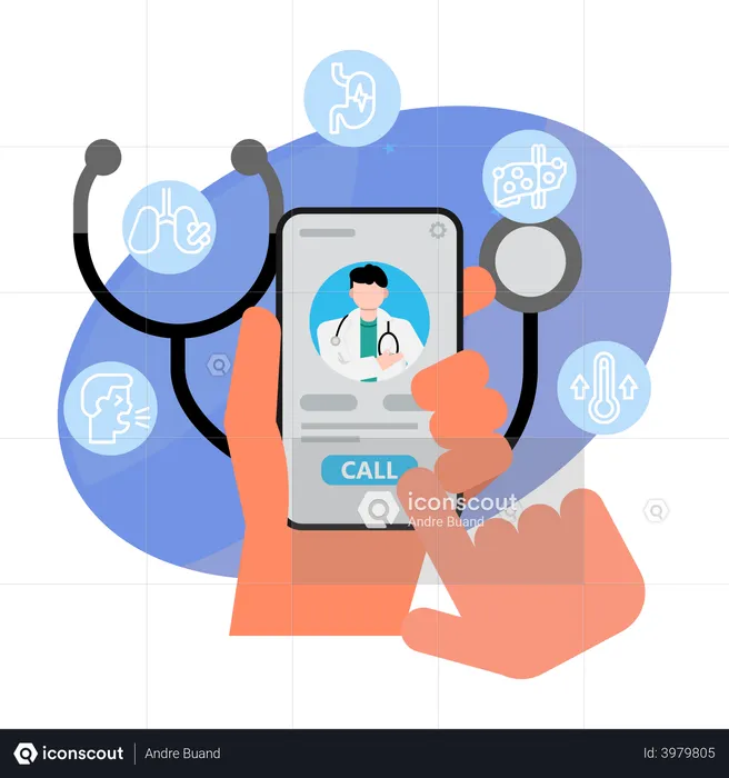 Online Medical App  Illustration