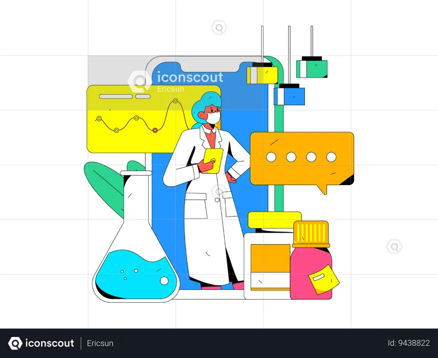 Online medical app  Illustration